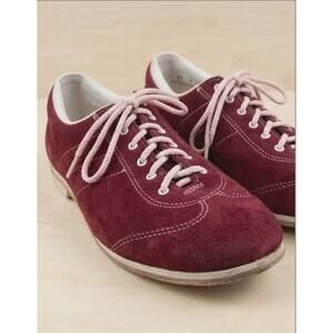 Vintage 50s/60s Endicott Johnson Burgandy Suede Men's Size 9 Bowling Shoes